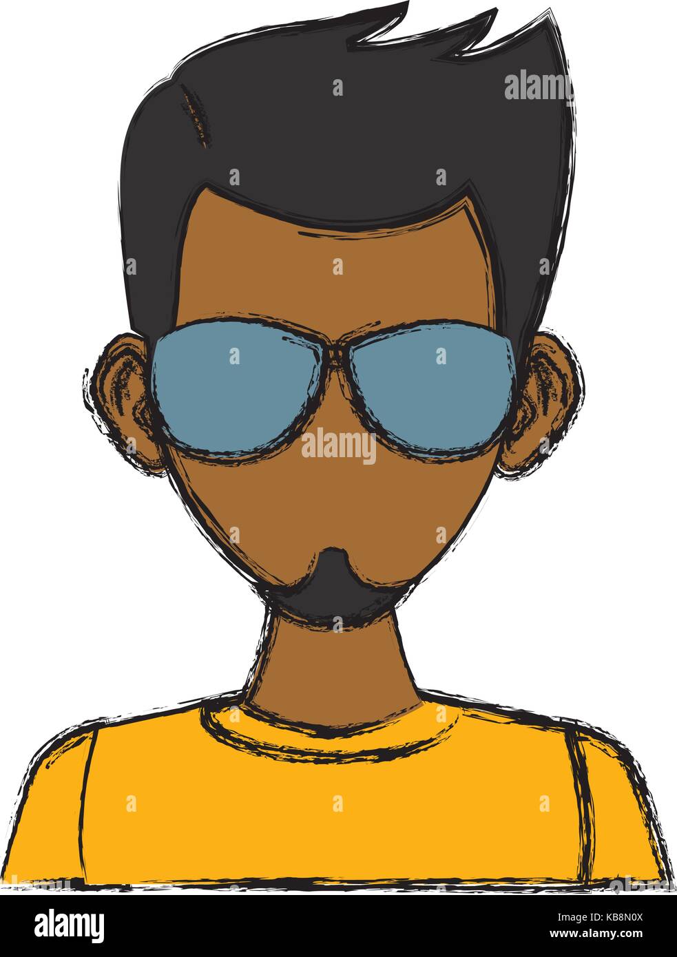 Young man with sunglasses cartoon Stock Vector Image & Art - Alamy