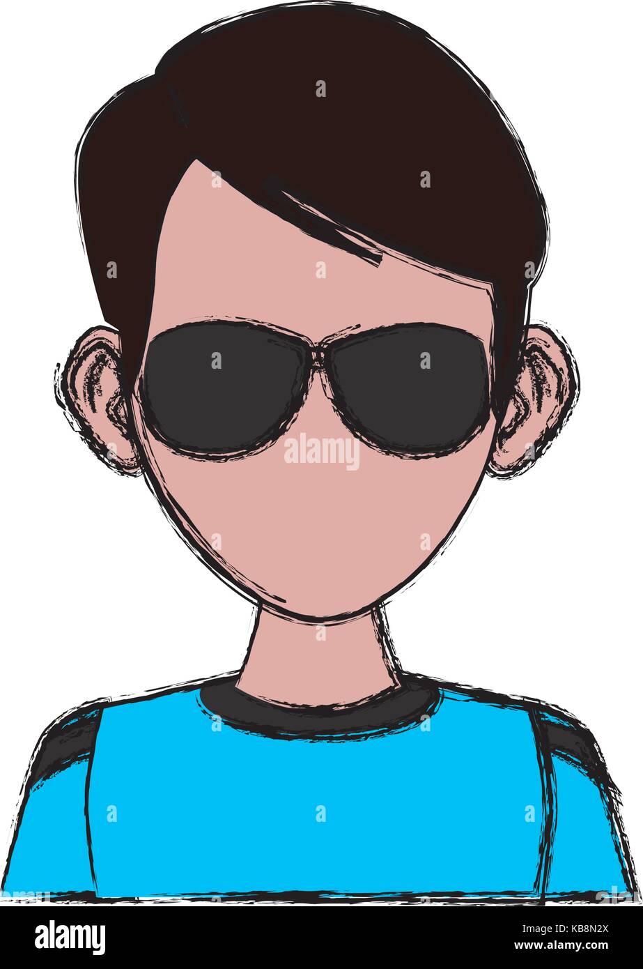Young man with sunglasses cartoon Stock Vector Image & Art - Alamy