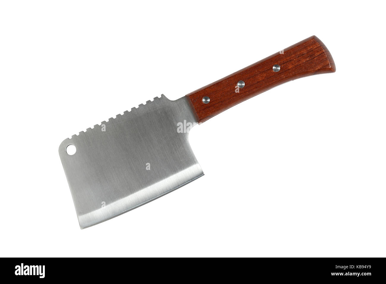 New meat cleaver isolated on white background with clipping path Stock Photo