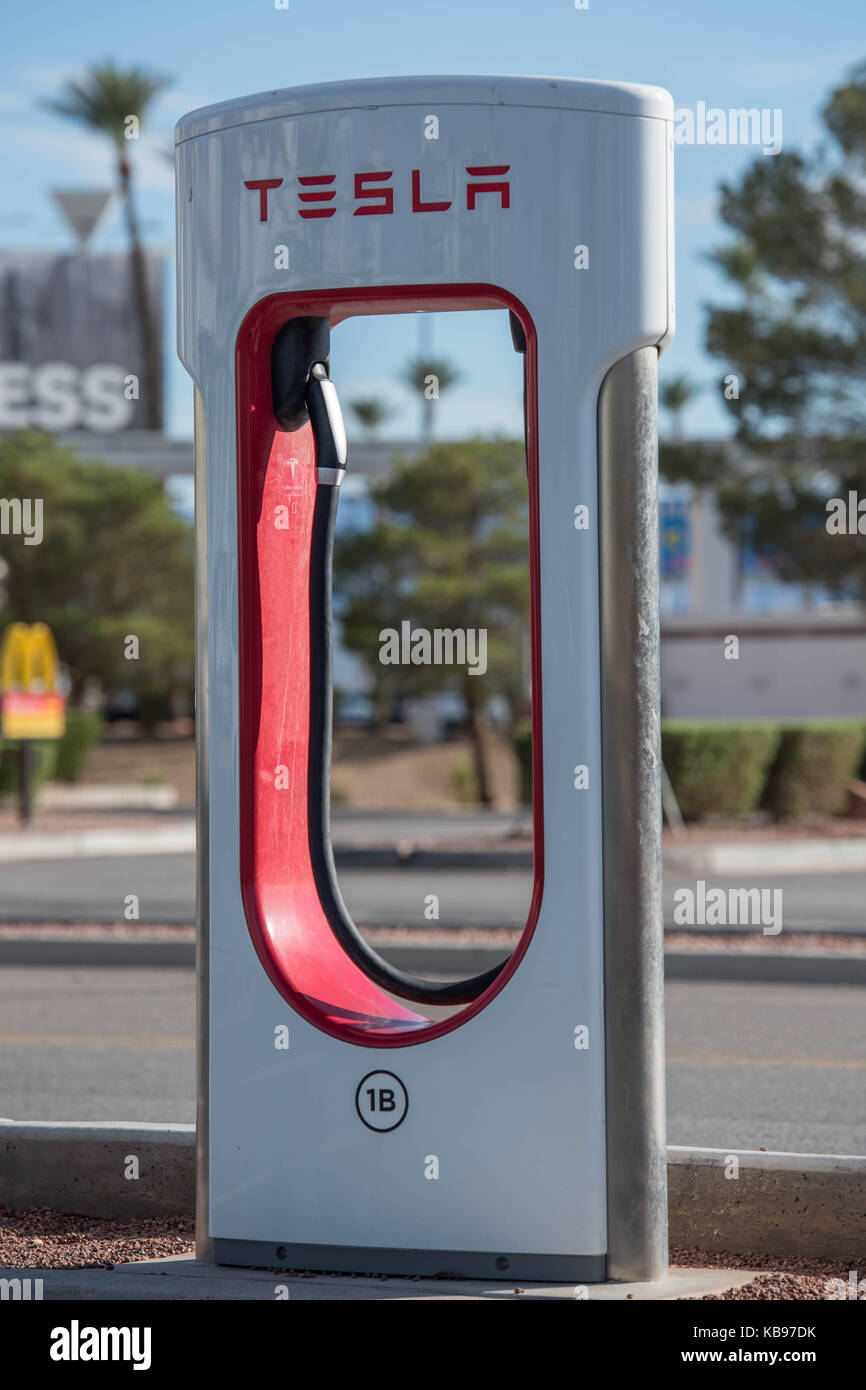 Tesla Charging Station Supercharger Stock Photo Alamy
