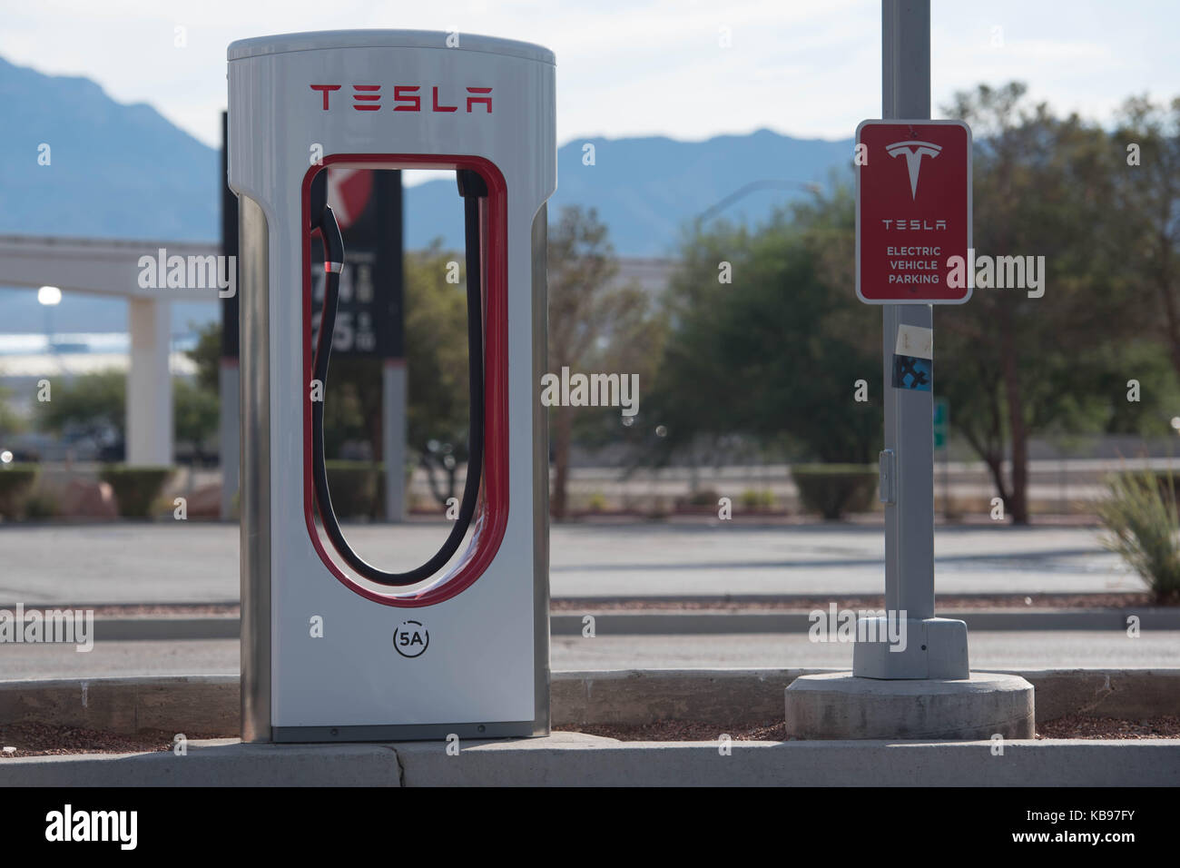 Tesla supercharger station in California Stock Photo Alamy