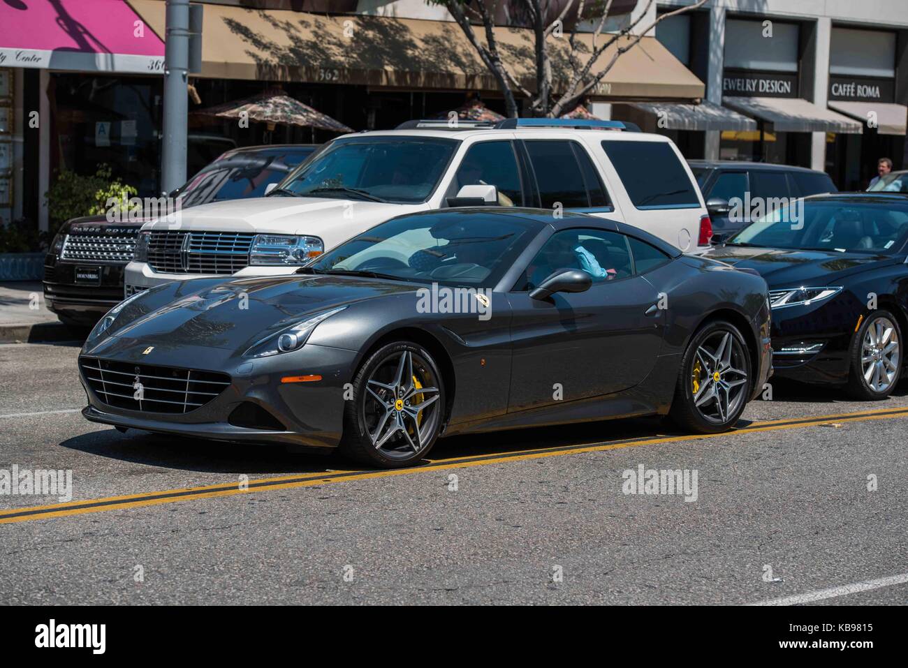 Super cars on the streets in Los Angeles Stock Photo Alamy