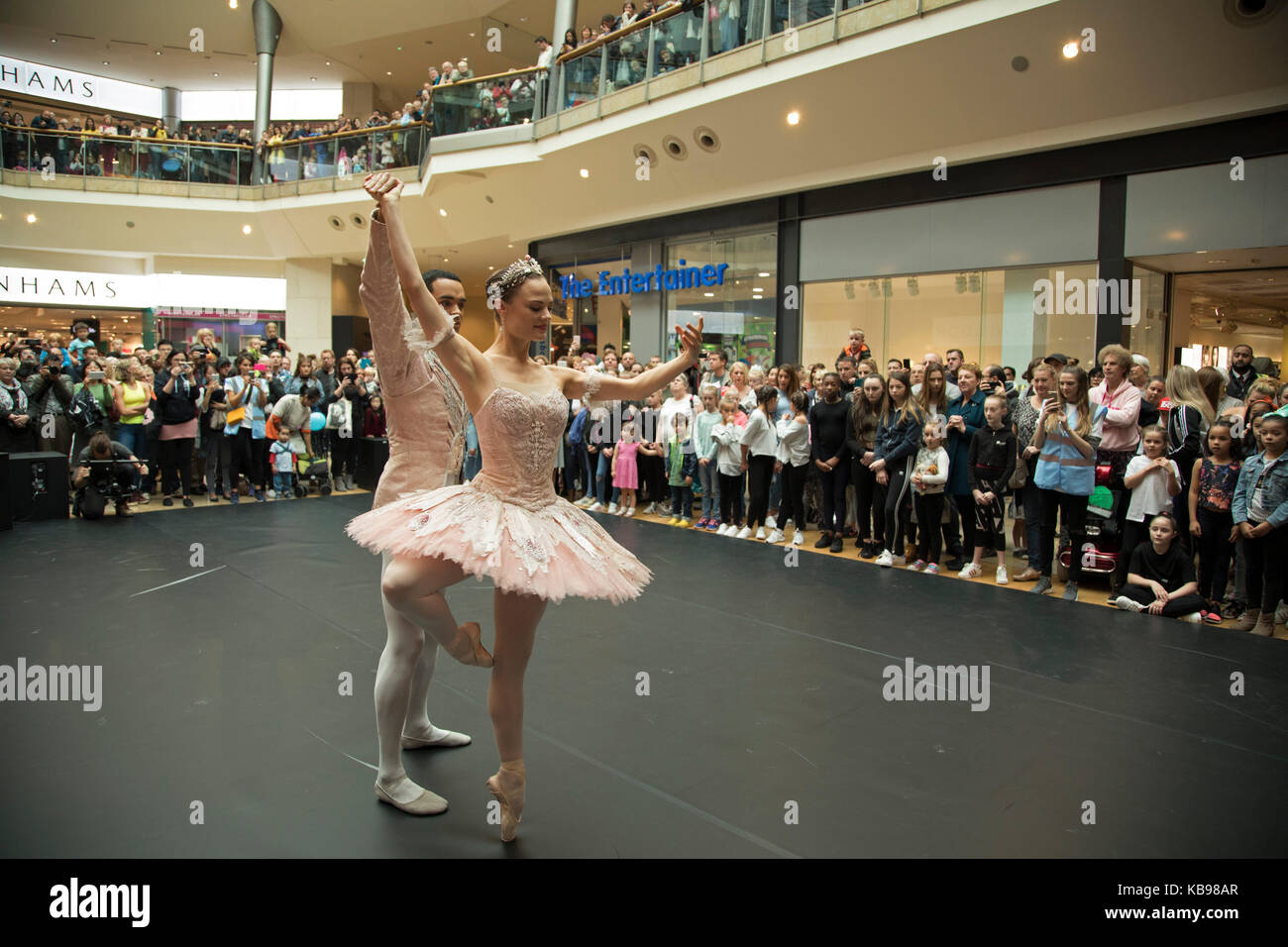 Members of the Birmingham Royal Ballet perform a section from The