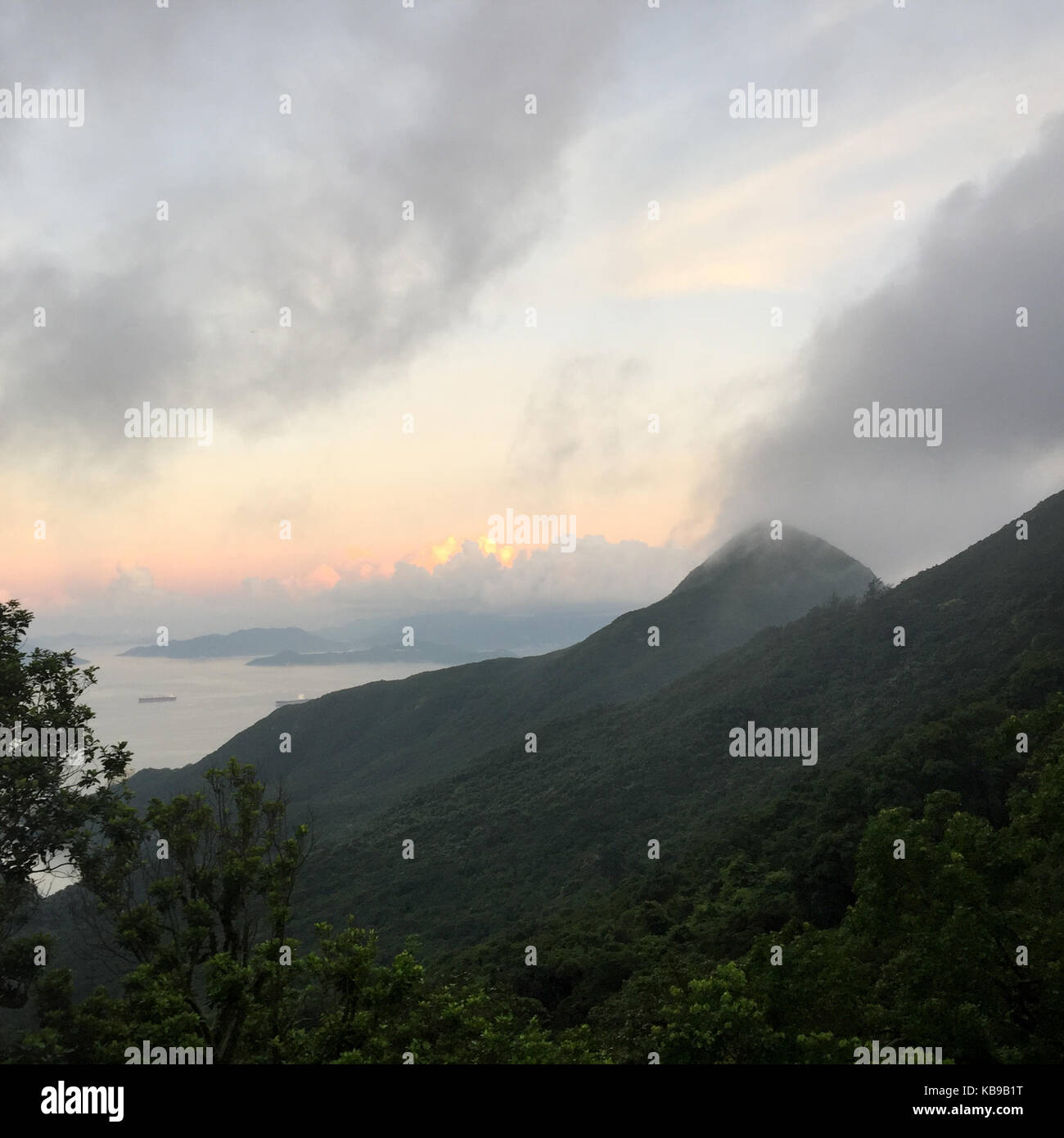 View from The Peak, Hong Kong Stock Photo