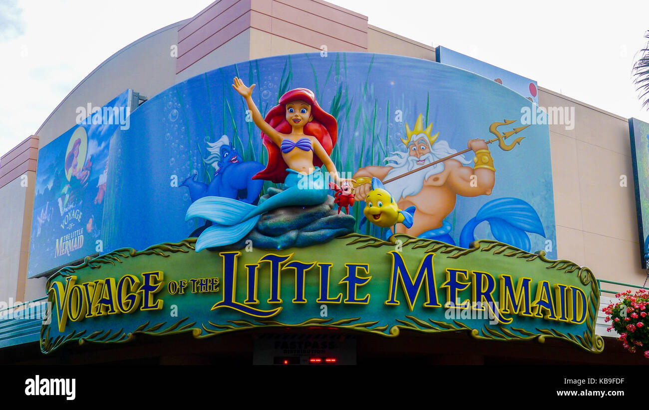 Voyage of the Little Mermaid Attraction at MGM Hollywood Studios, Orlando, Florida USA Stock Photo