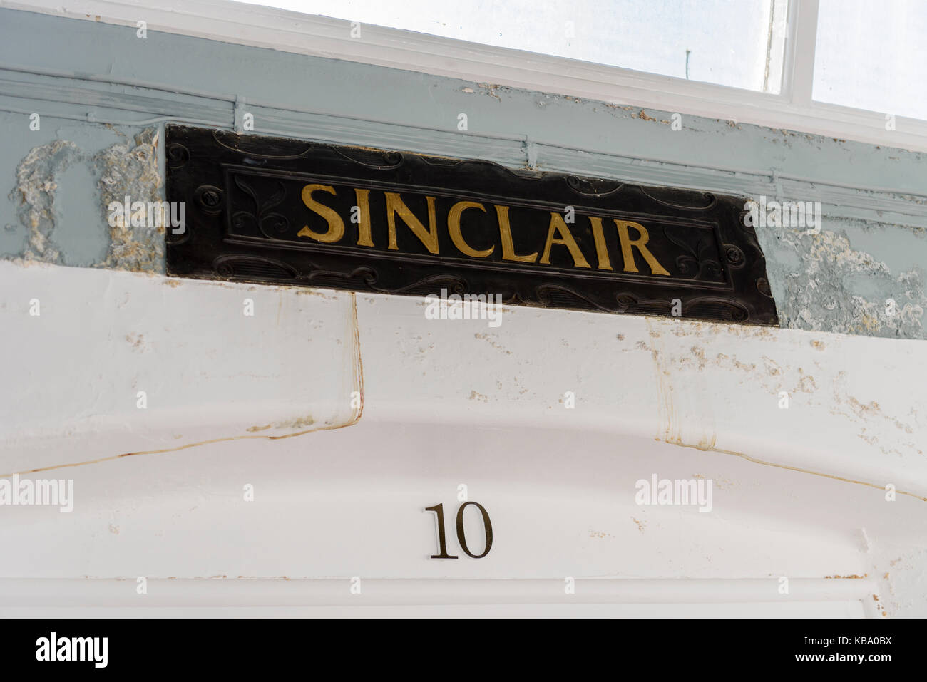 Ward 10 (Sinclair) at the oldVictorian corridor, Royal Victoria Hospital, Belfast. Stock Photo
