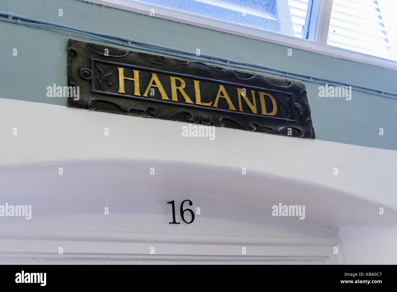 Ward 16 (Harland) at the oldVictorian corridor, Royal Victoria Hospital, Belfast. Stock Photo