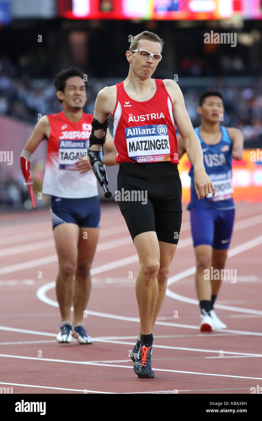 Gunther MATZINGER of Austria in the Men's 200 m T47 Heats at the World Para Championships in London 2017 Stock Photo