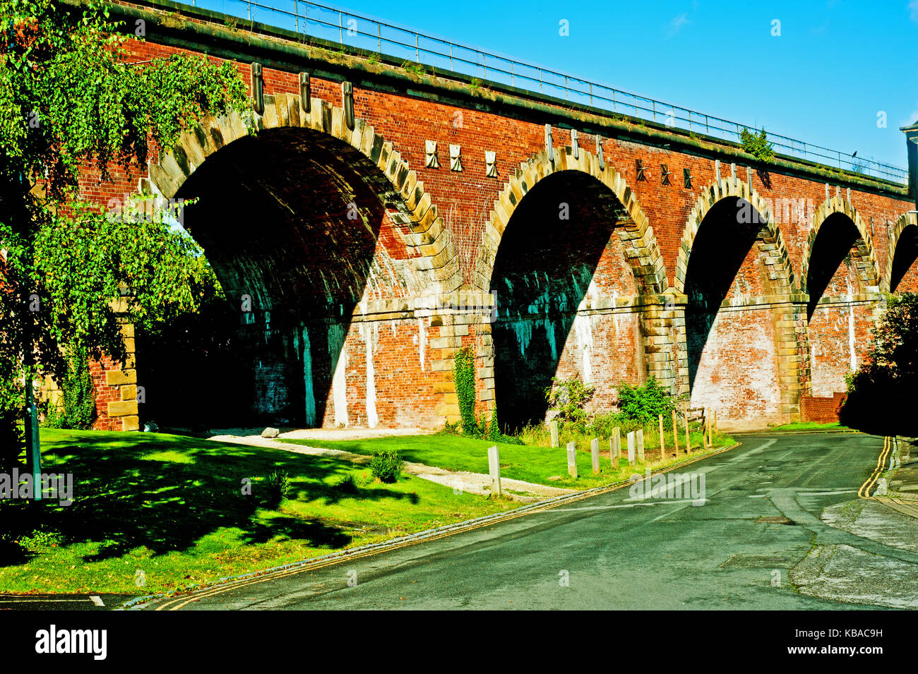 Yarm Viaduct and West Street, Yarm on Tees Stock Photo Alamy