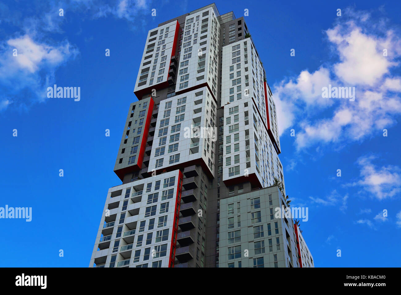 Newly built condominium complex in trendy downtown district Stock Photo ...
