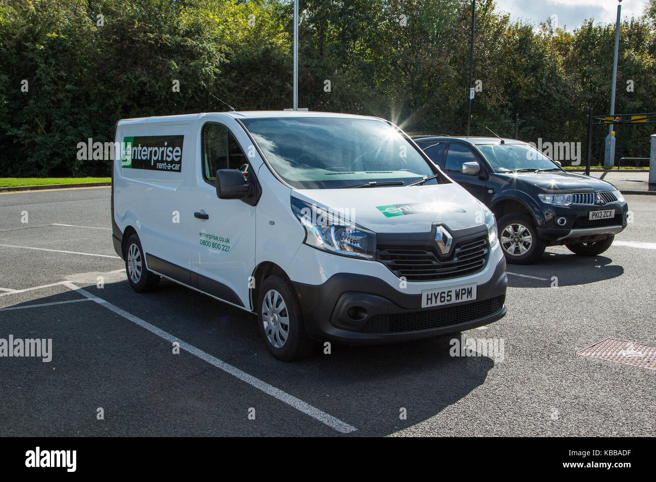 Enterprise Renault hire van parked up Stock Photo Alamy