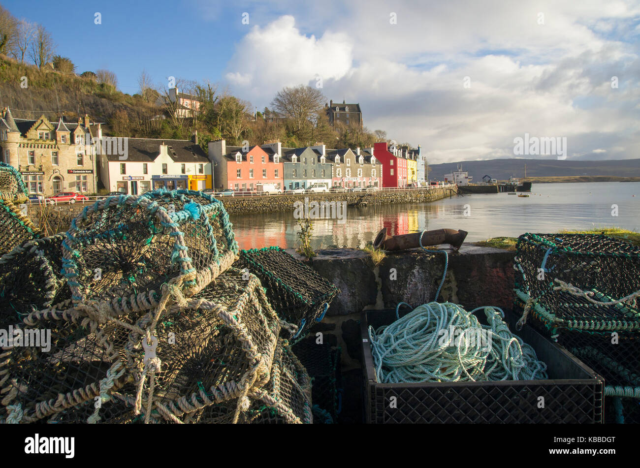 Tobermory and Creels Stock Photo