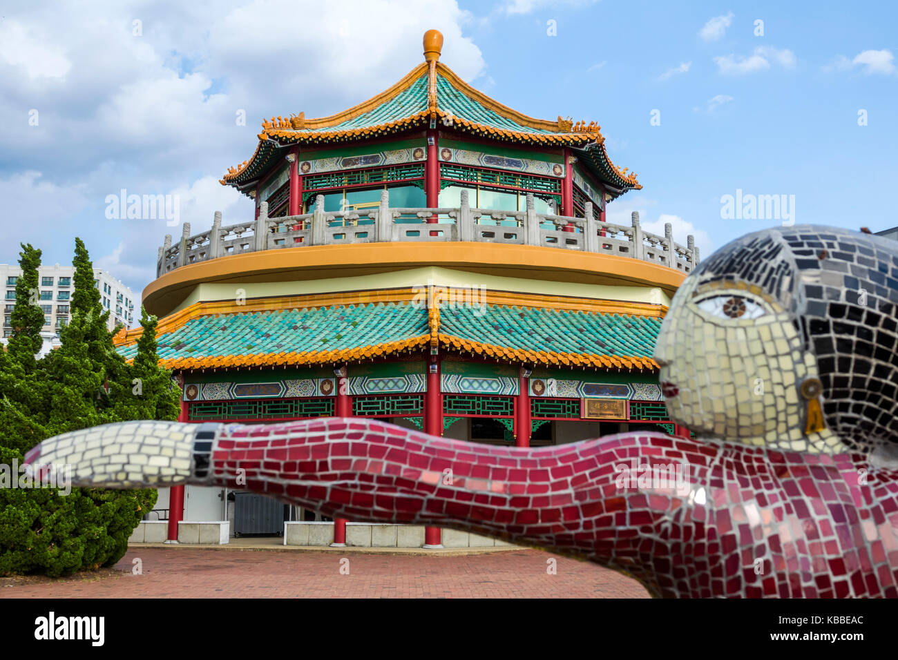Virginia Norfolk Downtown Pagoda And Tea House Chinese Stock Photo Alamy