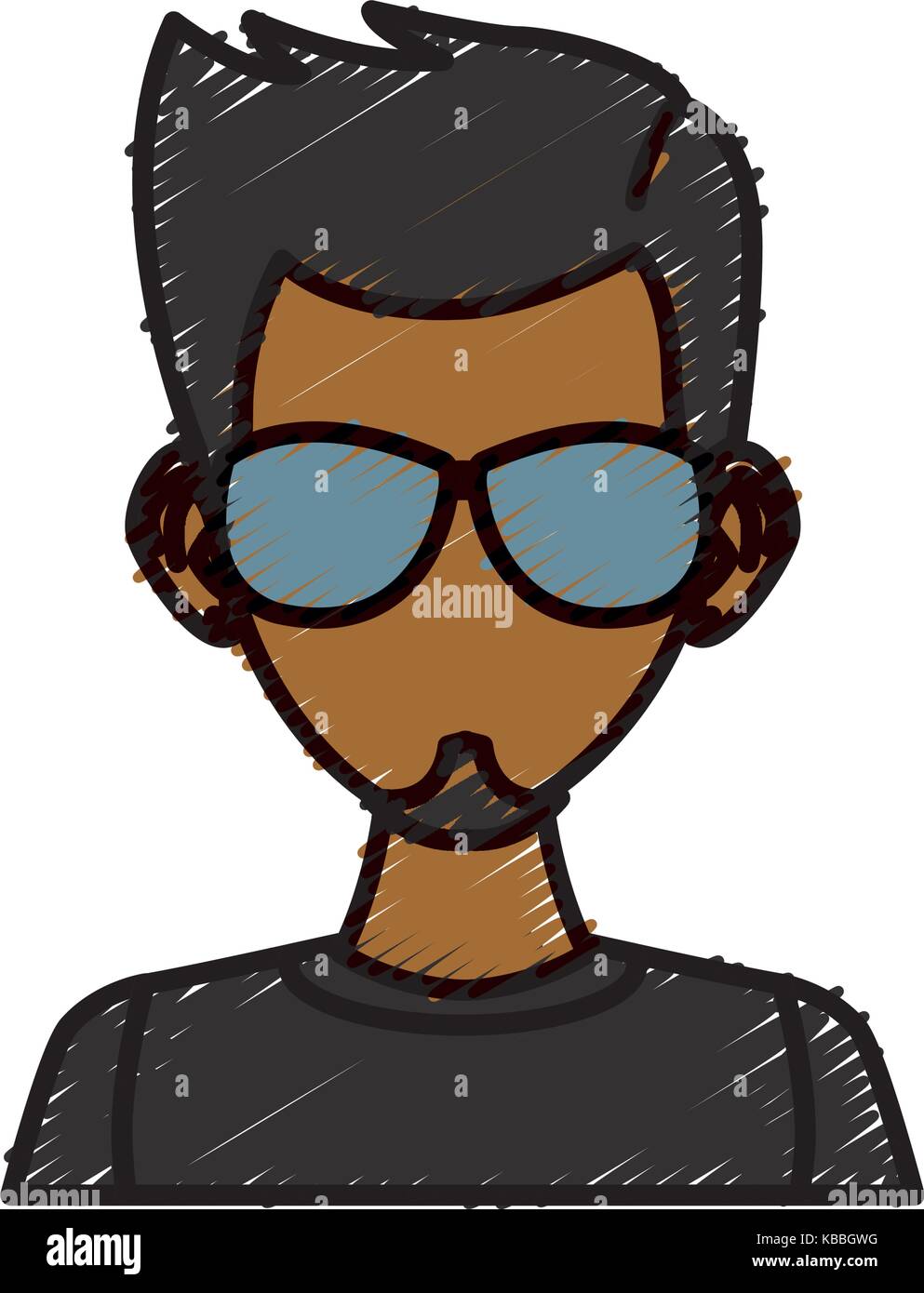 Young man with sunglasses cartoon Stock Vector Image & Art - Alamy