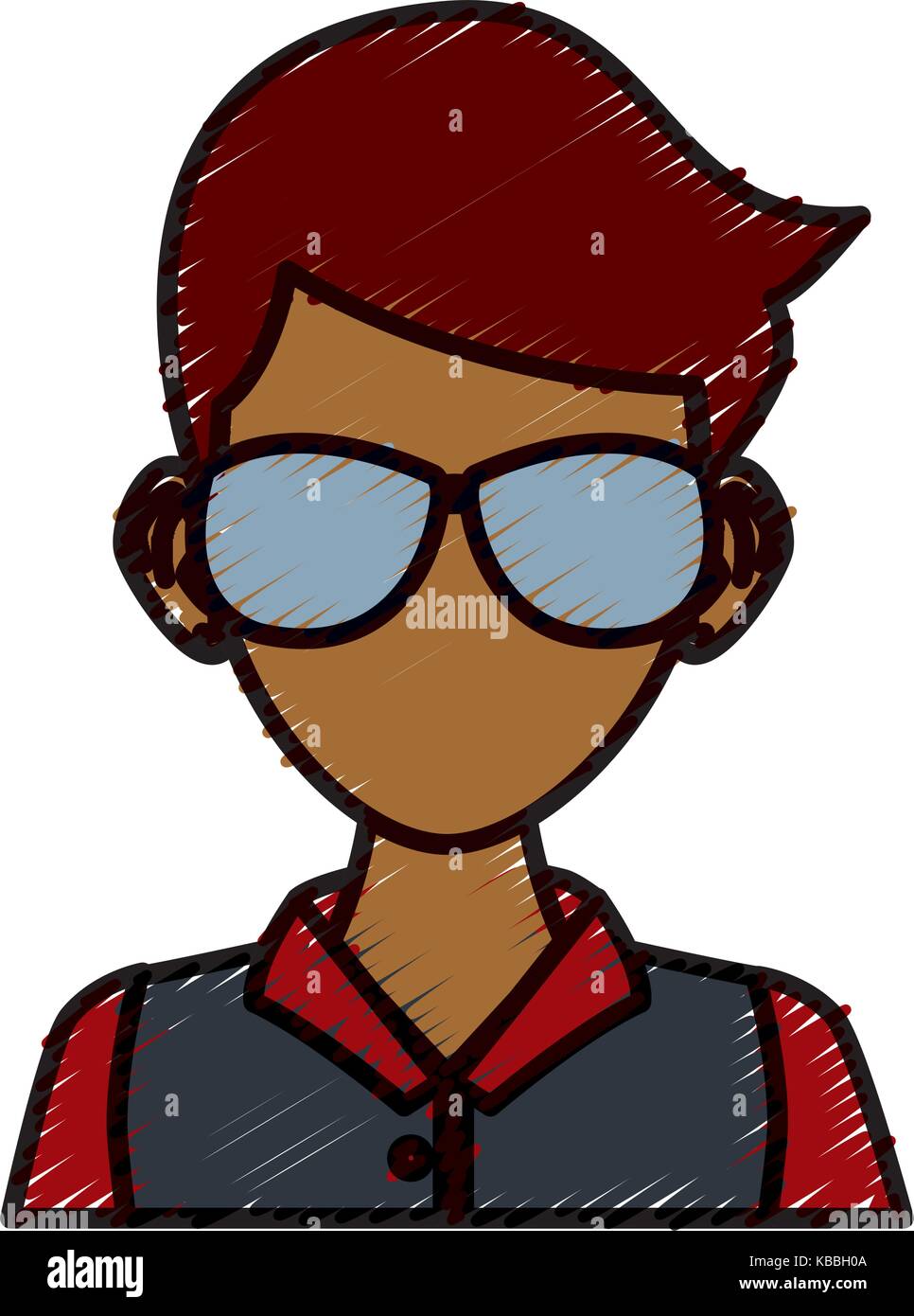 Young man with sunglasses cartoon Stock Vector Image & Art - Alamy