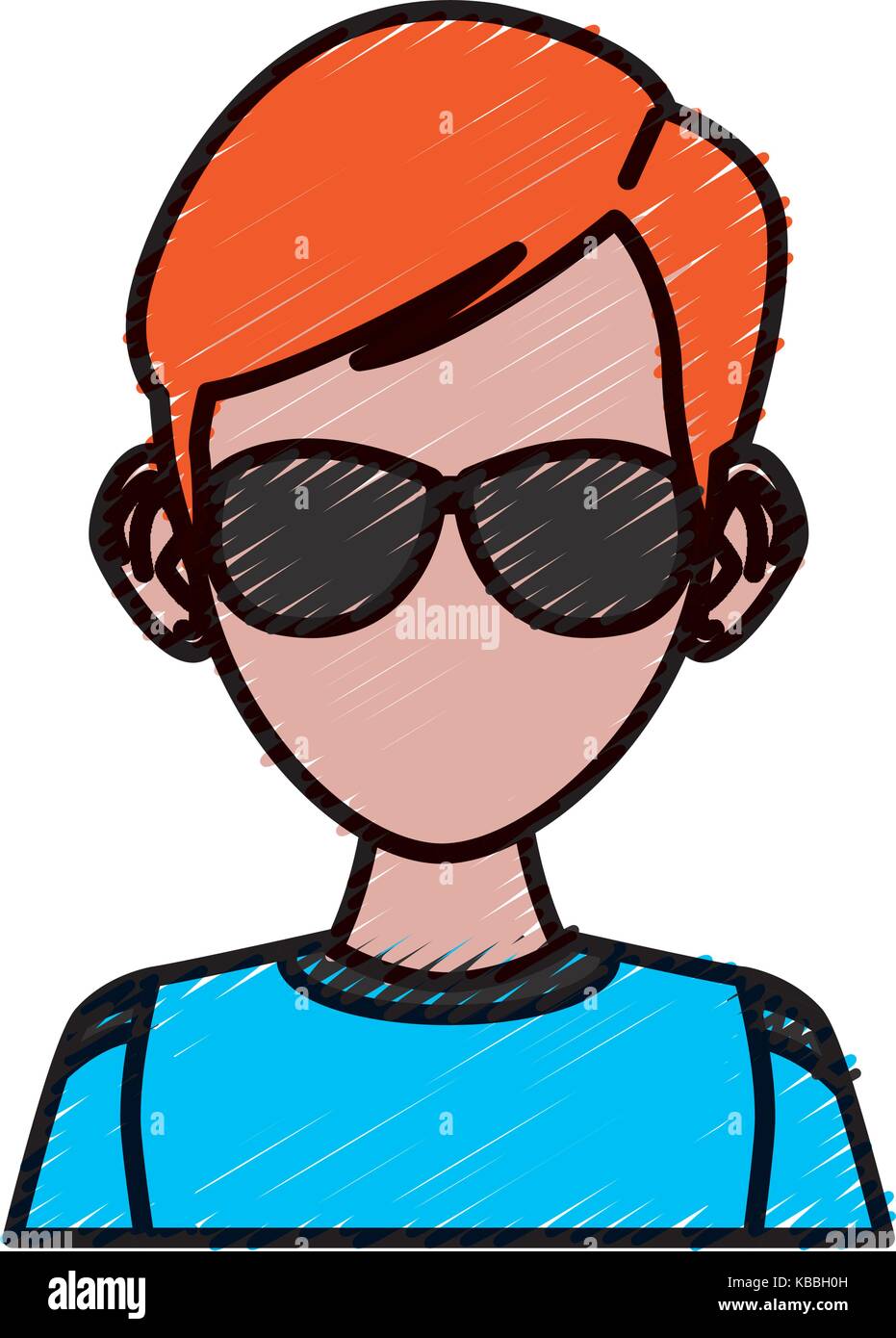 Young man with sunglasses cartoon Stock Vector Image & Art - Alamy