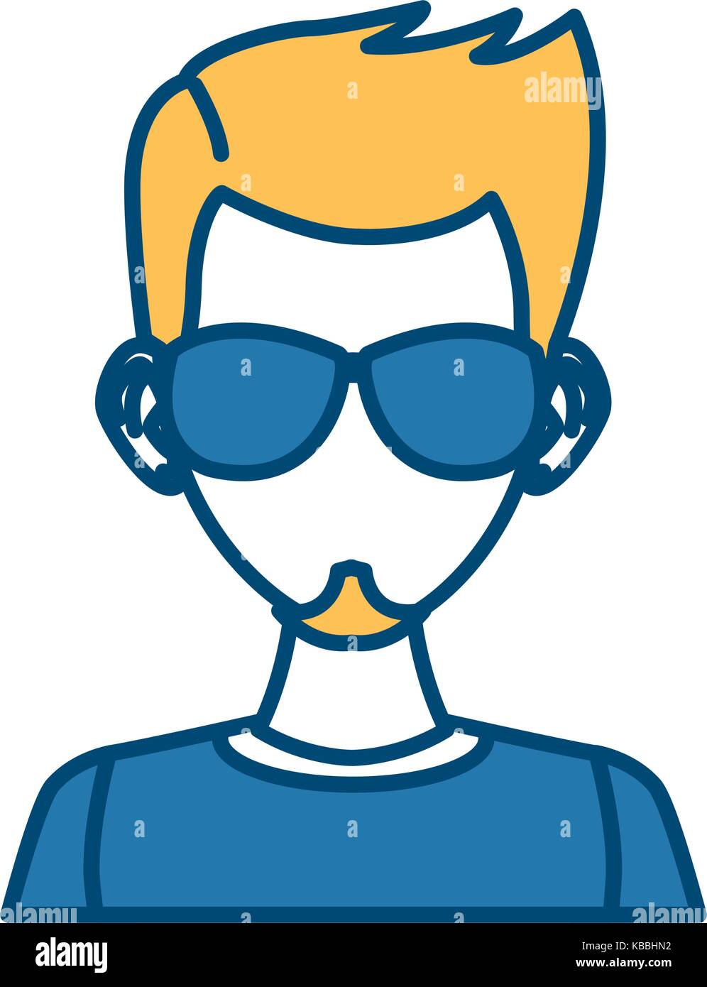 Young man with sunglasses cartoon Stock Vector Image & Art - Alamy