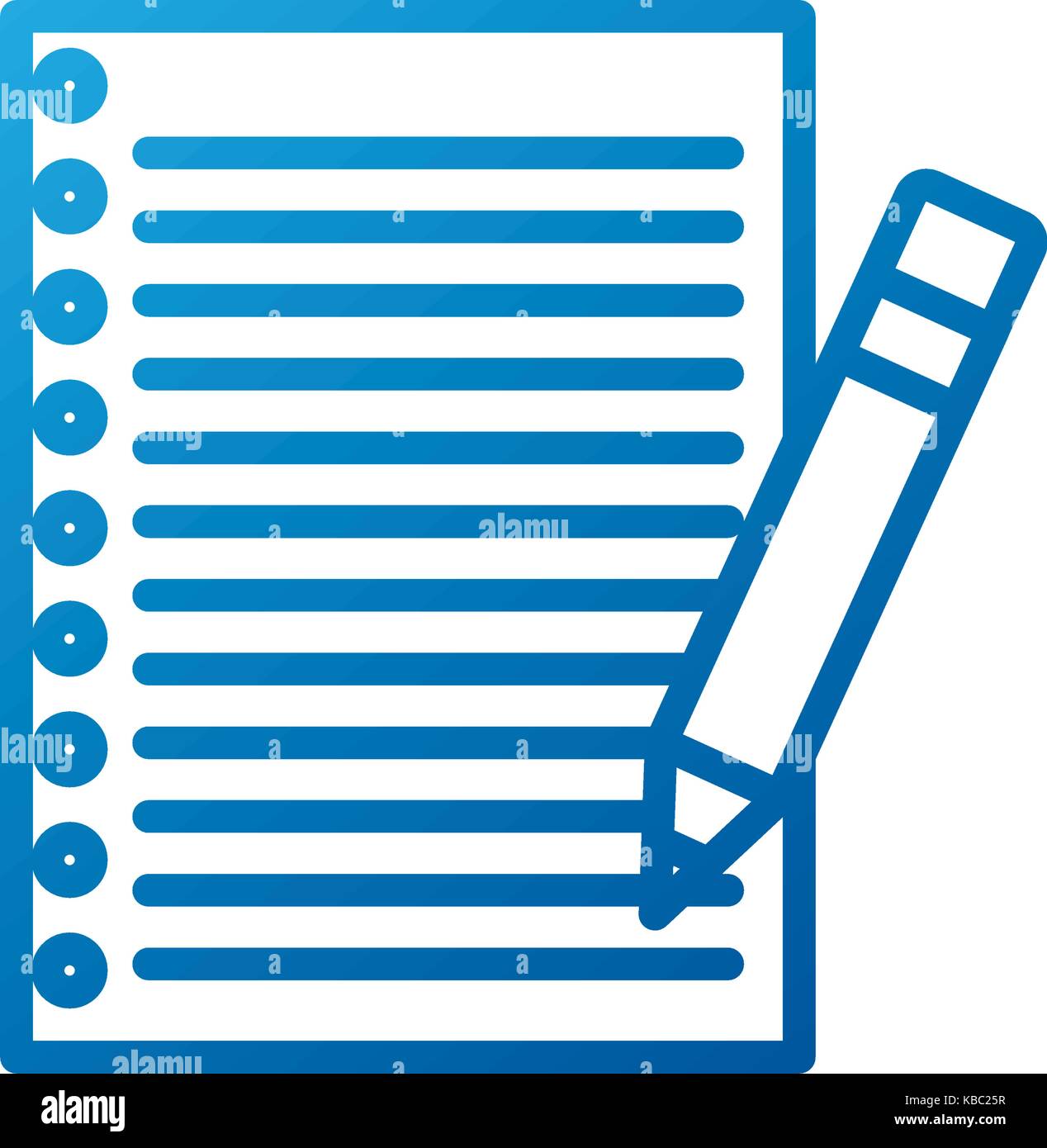 school paper and pencil utensil study Stock Vector Image & Art - Alamy