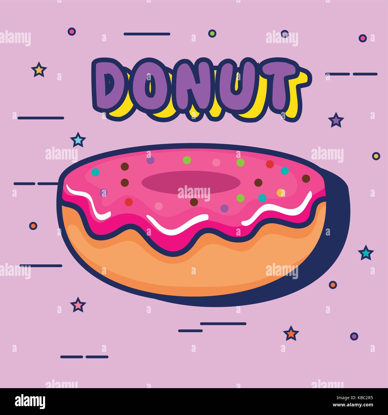 sweet donut pop art style Stock Vector Image & Art - Alamy