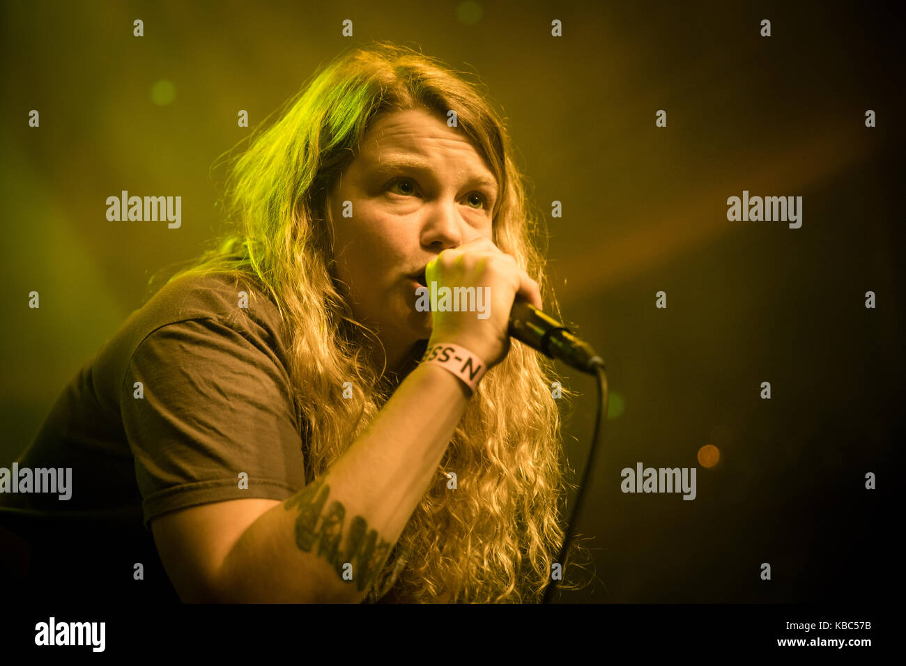 The English rapper, poet and spoken word artist Kate Tempest performs a live concert at Dutch showcase festival and music conference Eurosonic Festival 2015. Netherlands, 16/01 2015. Stock Photo