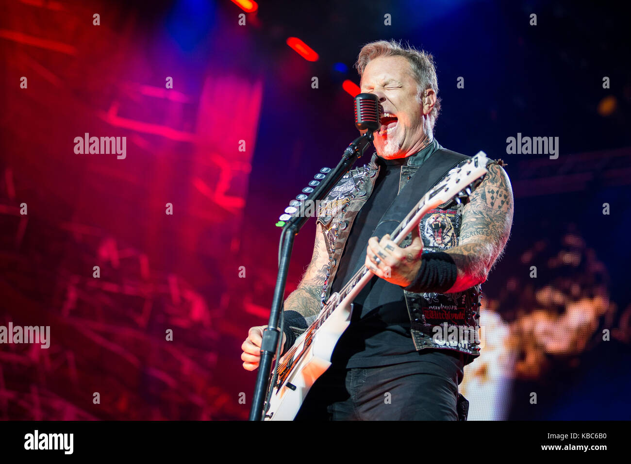 The American heavy metal band Metallica performs a live concert at ...