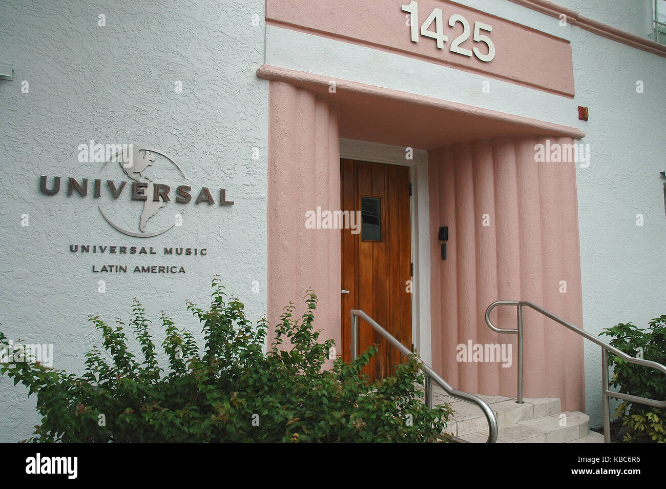 Universal Music Group building on South Beach, Miami, Florida, USA Stock Photo