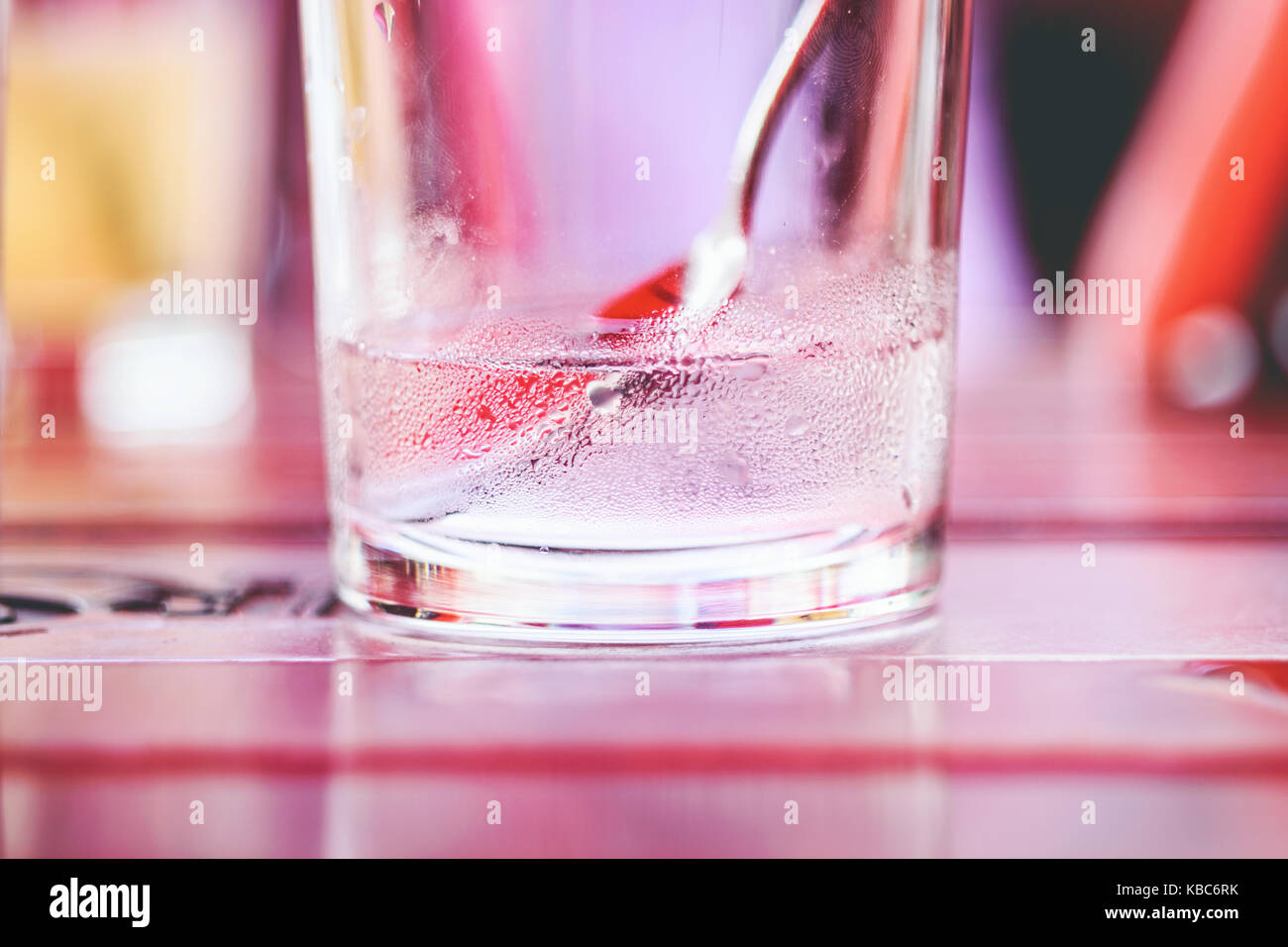 Glass Of Cold Refreshing Still Water With Condensation Stock Photo Alamy