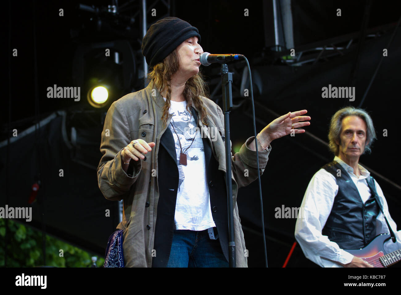 The American singer, songwriter and poet Patti Smith performs a live concert at the Norwegian music festival Bergenfest 2012. Norway, 23/06 2012. Stock Photo