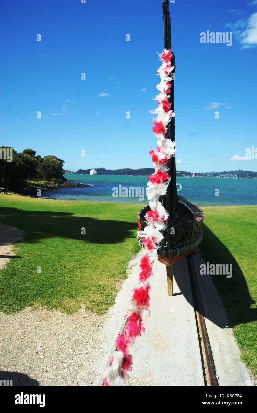 The Treaty Grounds at Waitangi, New Zealand Stock Photo