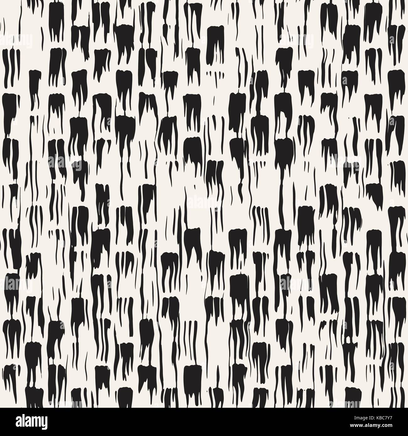 Vector seamless pattern with stripes and strokes. Black and white ...