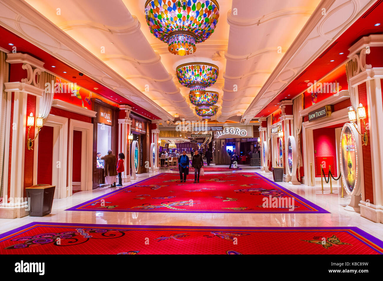 The interior of Wynn Hotel and casino in Las Vegas Stock Photo - Alamy