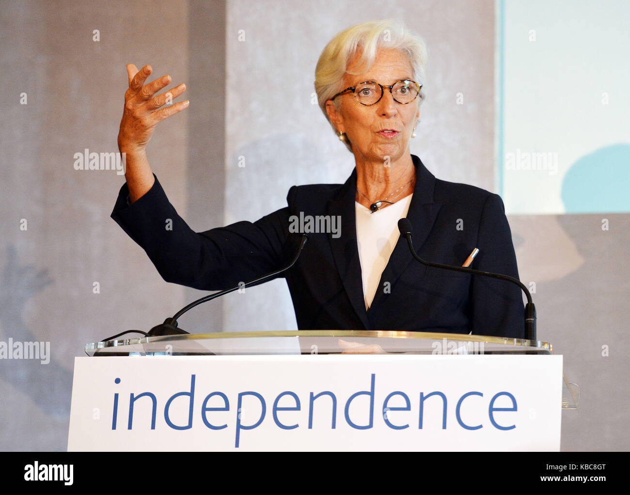 Christine Legarde the Managing Director of the International Monetary ...