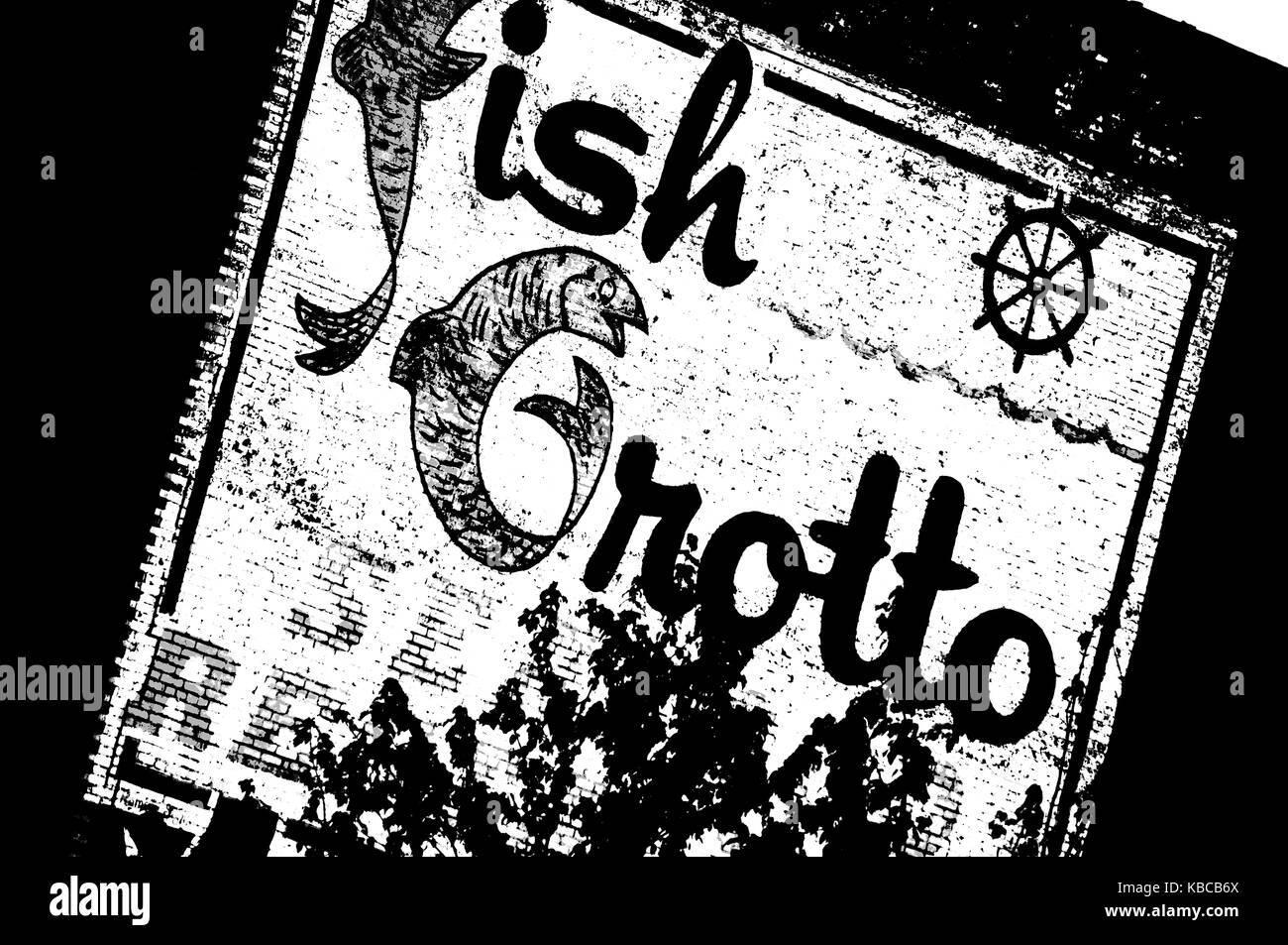 Portland Fish Sign Fish Grotto Sign, Portland Oregon Stock Photo - Alamy