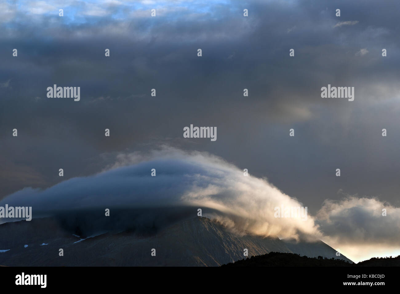 Norway, lenticular cloud Stock Photo