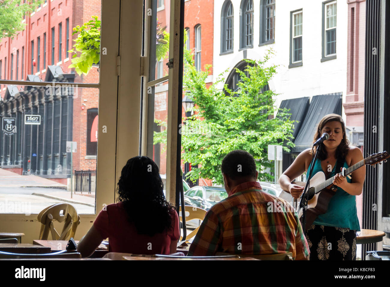 Richmond Virginia,Shockoe Slip district,Urban Farmhouse Market & Cafe,restaurant restaurants food dining eating out cafe cafes bistro,coffeehouse,dini Stock Photo