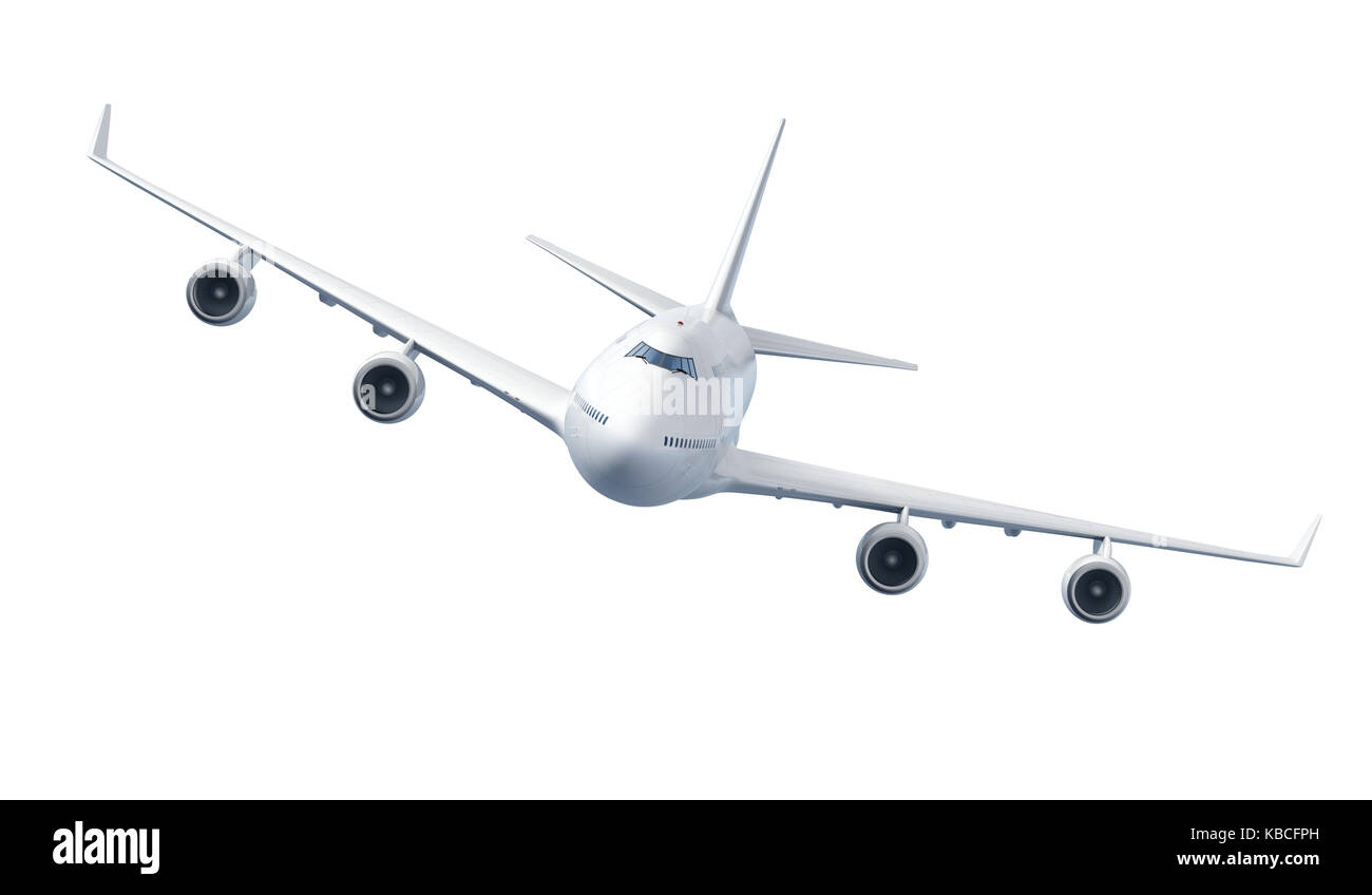 Airplane isolated on white background - 3D Rendering Stock Photo - Alamy