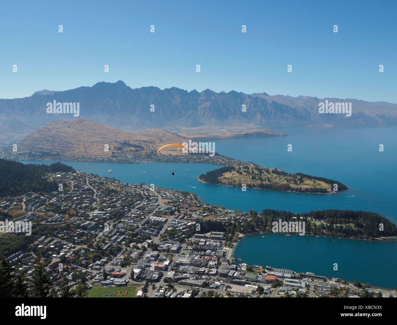 Lake Wakatipu and The Remarkables in Queenstown, New Zealand Stock ...