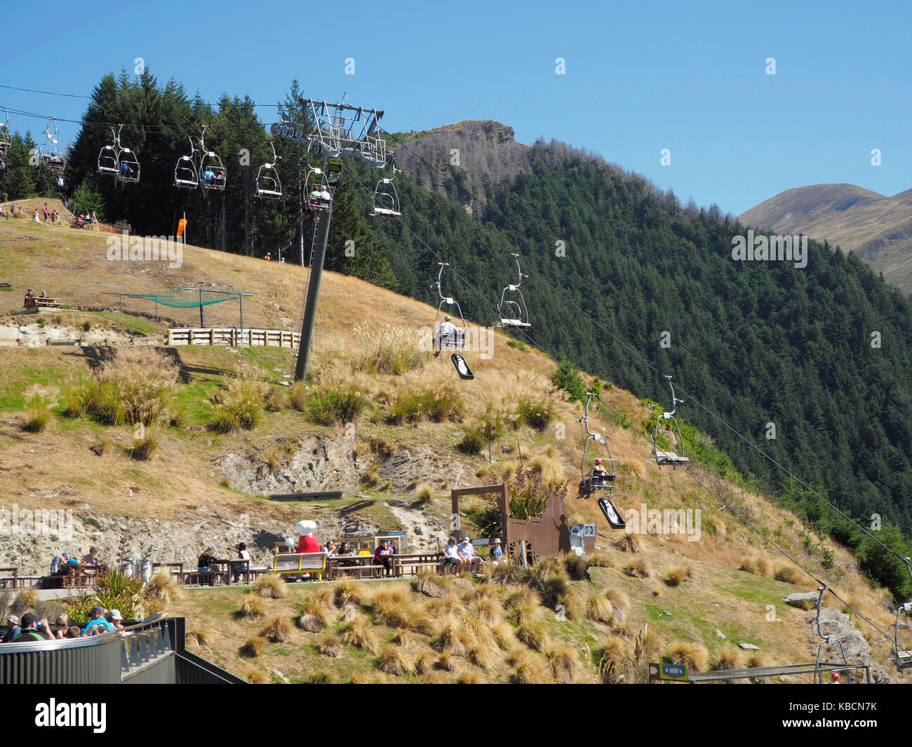 Chairlift at Queenstown in New Zealand Stock Photo Alamy