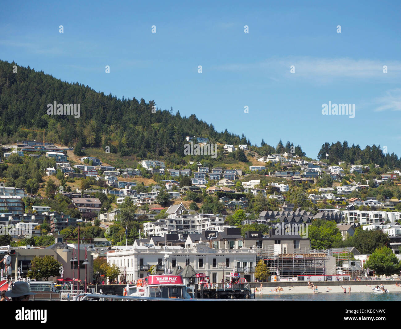Hillside homes in Queenstown, New Zealand Stock Photo Alamy
