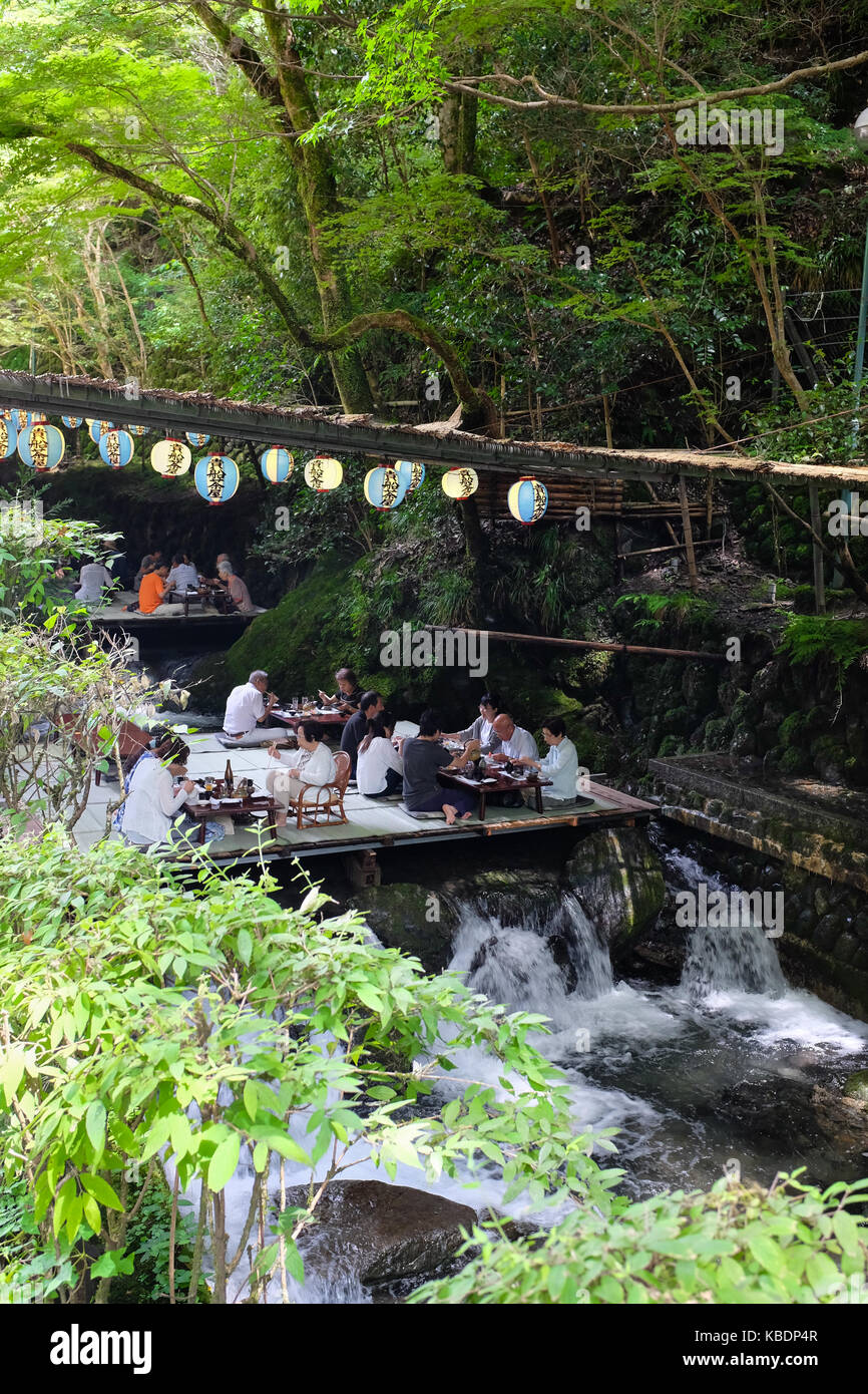 Japan Riverside Dinning Diners by a river dining outside hi-res stock photography and images ...
