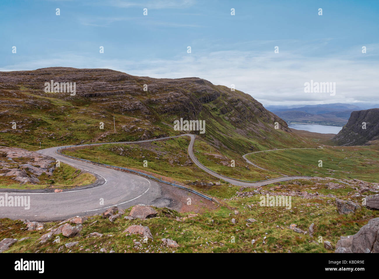 Bealach na Ba pass; Applecross, Bealach na Ba, Highlands, Scotland, United Kingdom Stock Photo