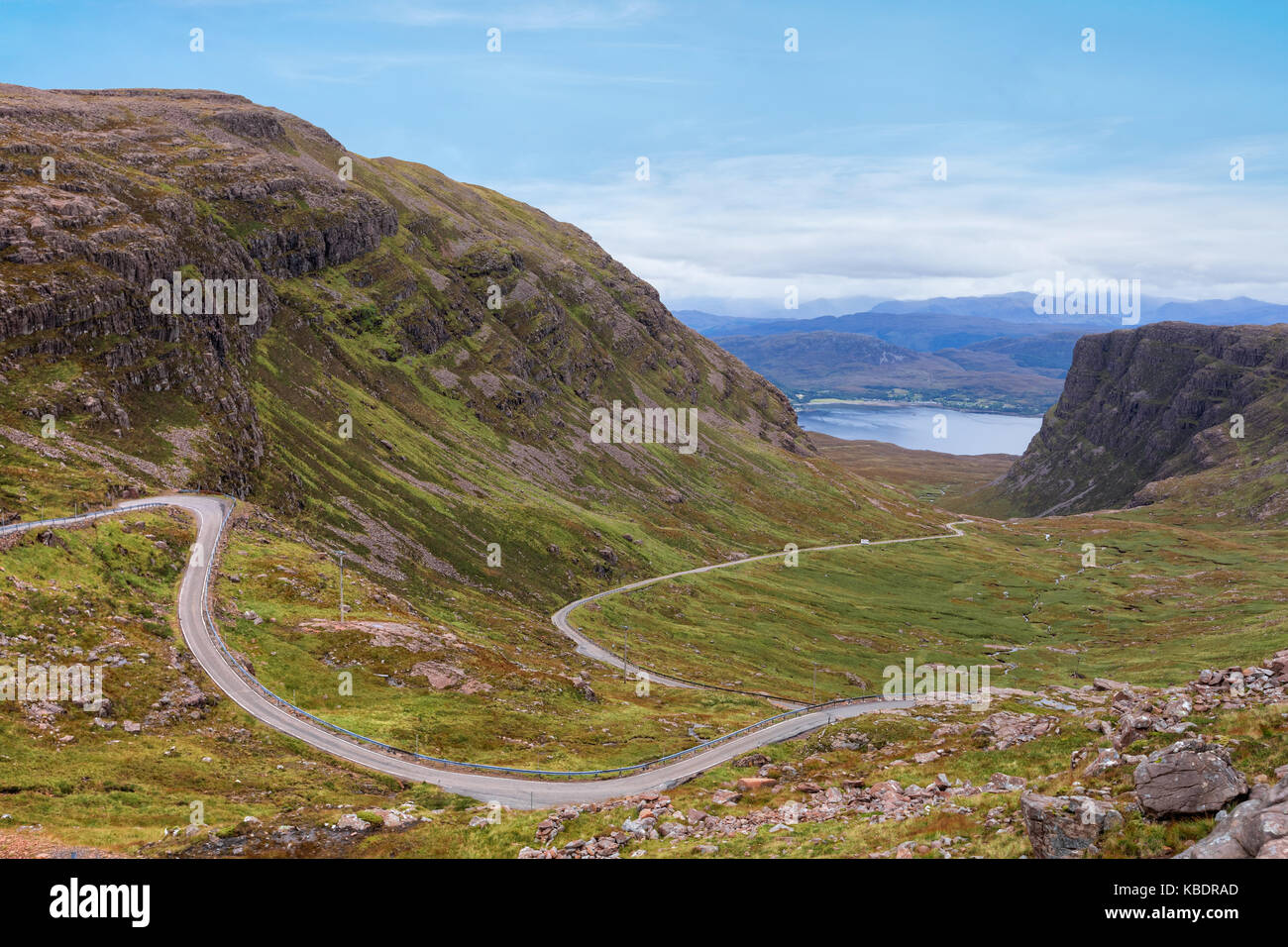 Bealach na Ba pass; Applecross, Bealach na Ba, Highlands, Scotland, United Kingdom Stock Photo