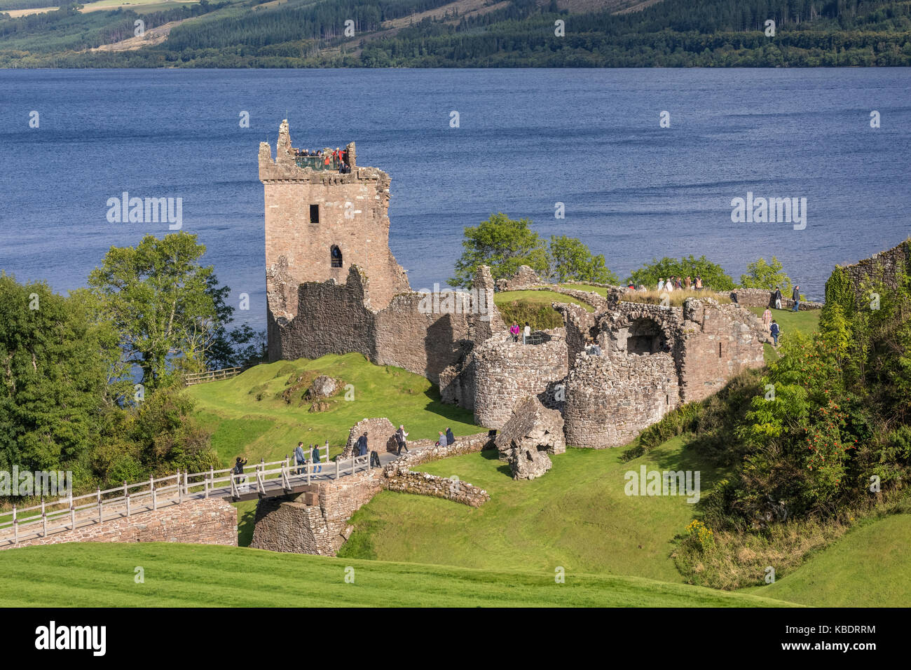 Urquhart Castle, Drumnadrochit, Highlands, Scotland, United Kingdom Stock Photo