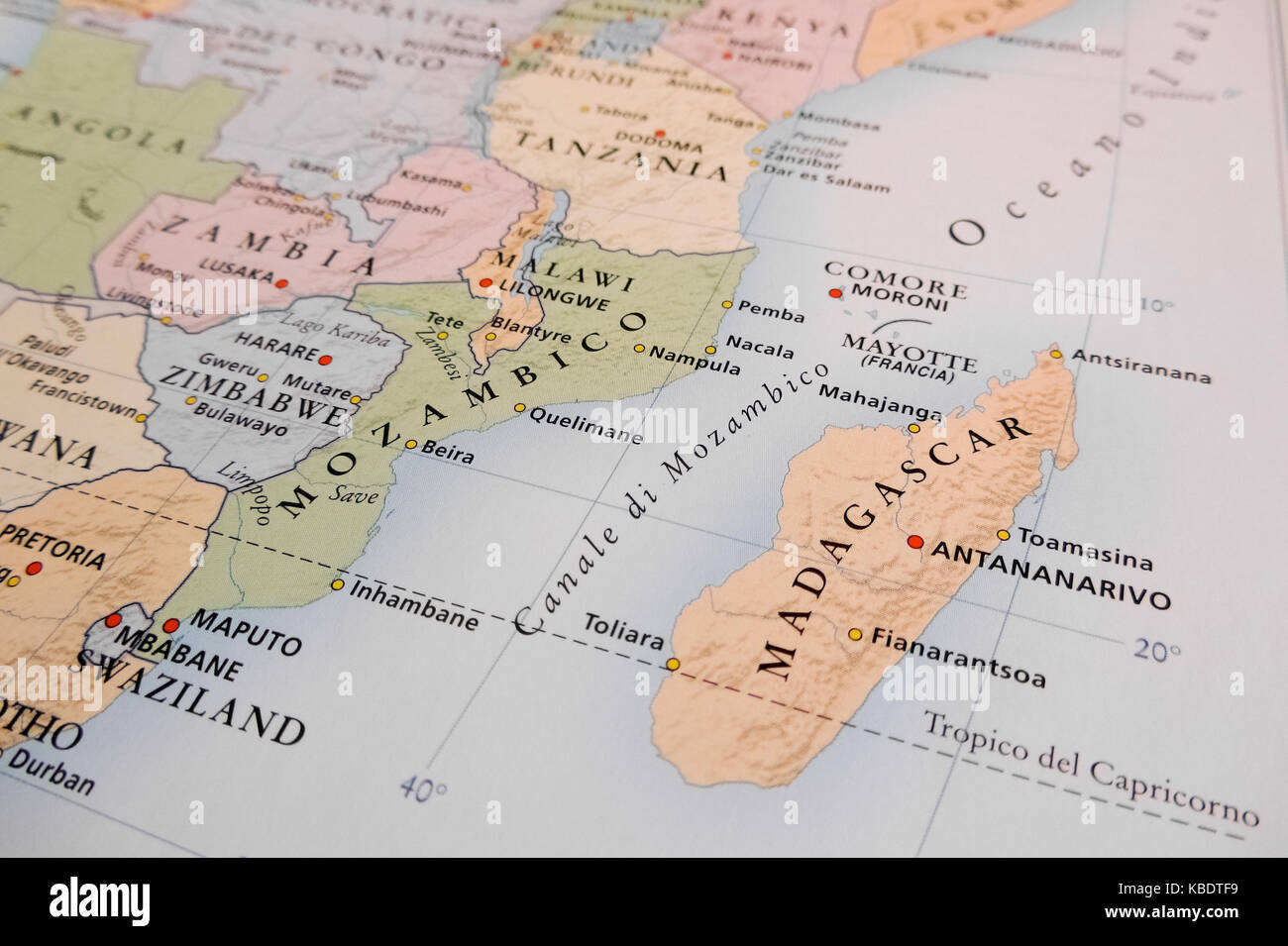 Eastern Africa map Stock Photo - Alamy