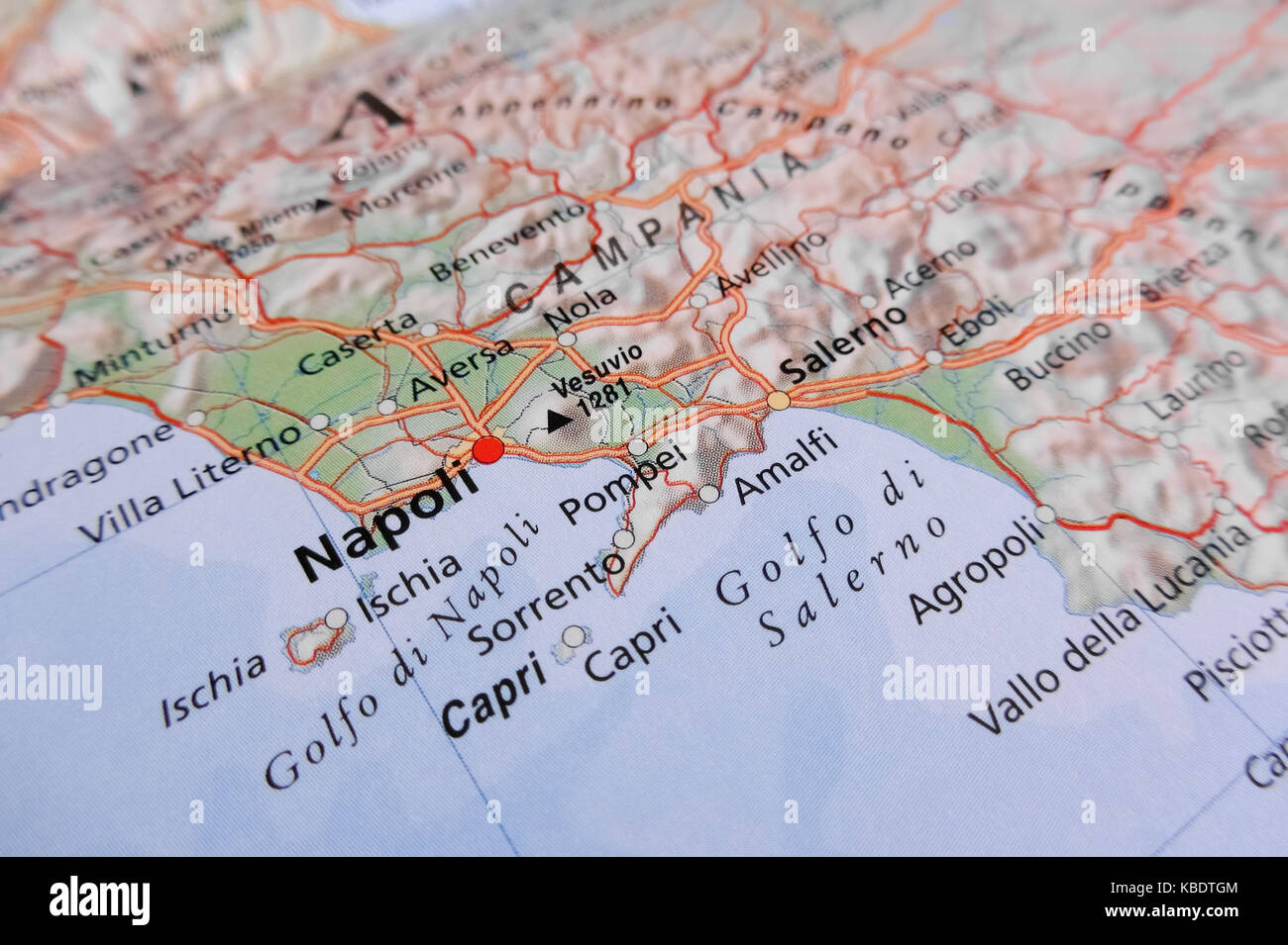 Naples map (Italy) Stock Photo