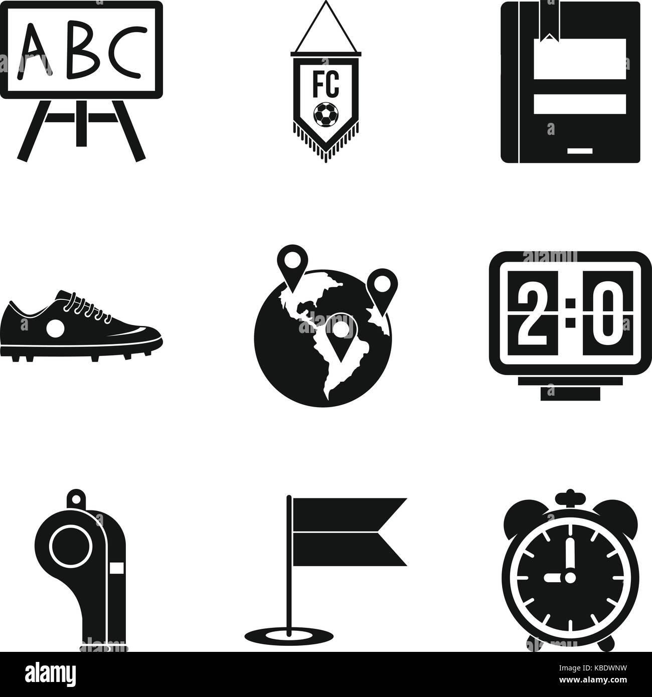 School time icons set, simple style Stock Vector Image & Art - Alamy