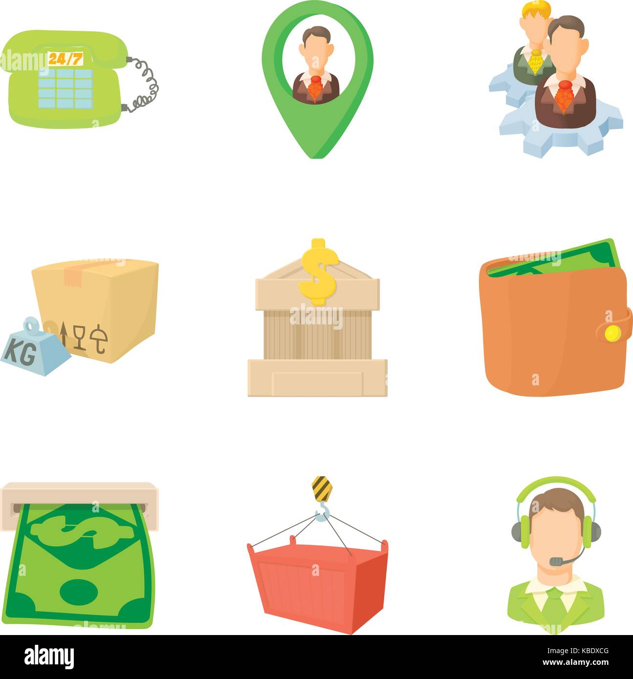 Payout icons set, cartoon style Stock Vector Image & Art - Alamy