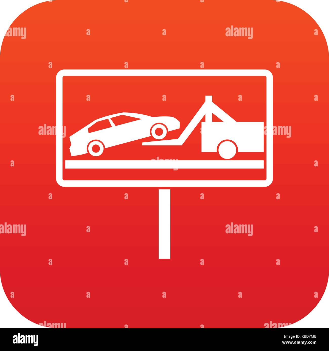 No parking sign icon digital red Stock Vector Image & Art - Alamy