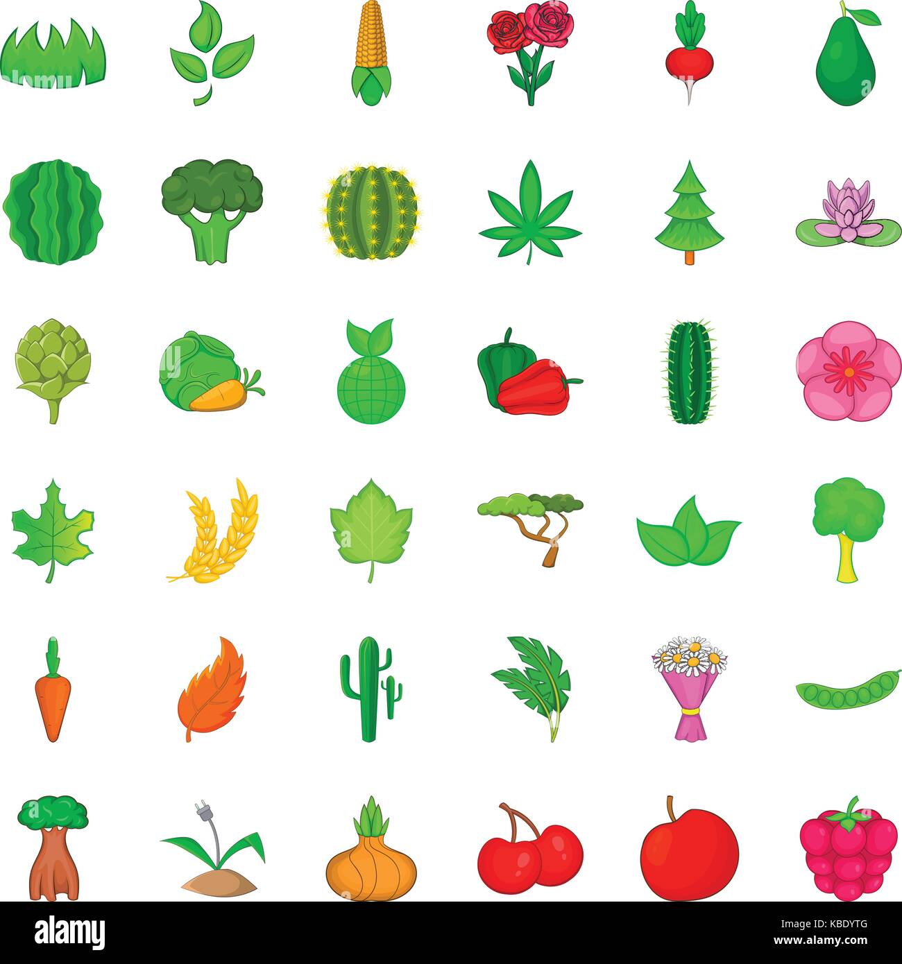 Ecology icons set, cartoon style Stock Vector Image & Art - Alamy