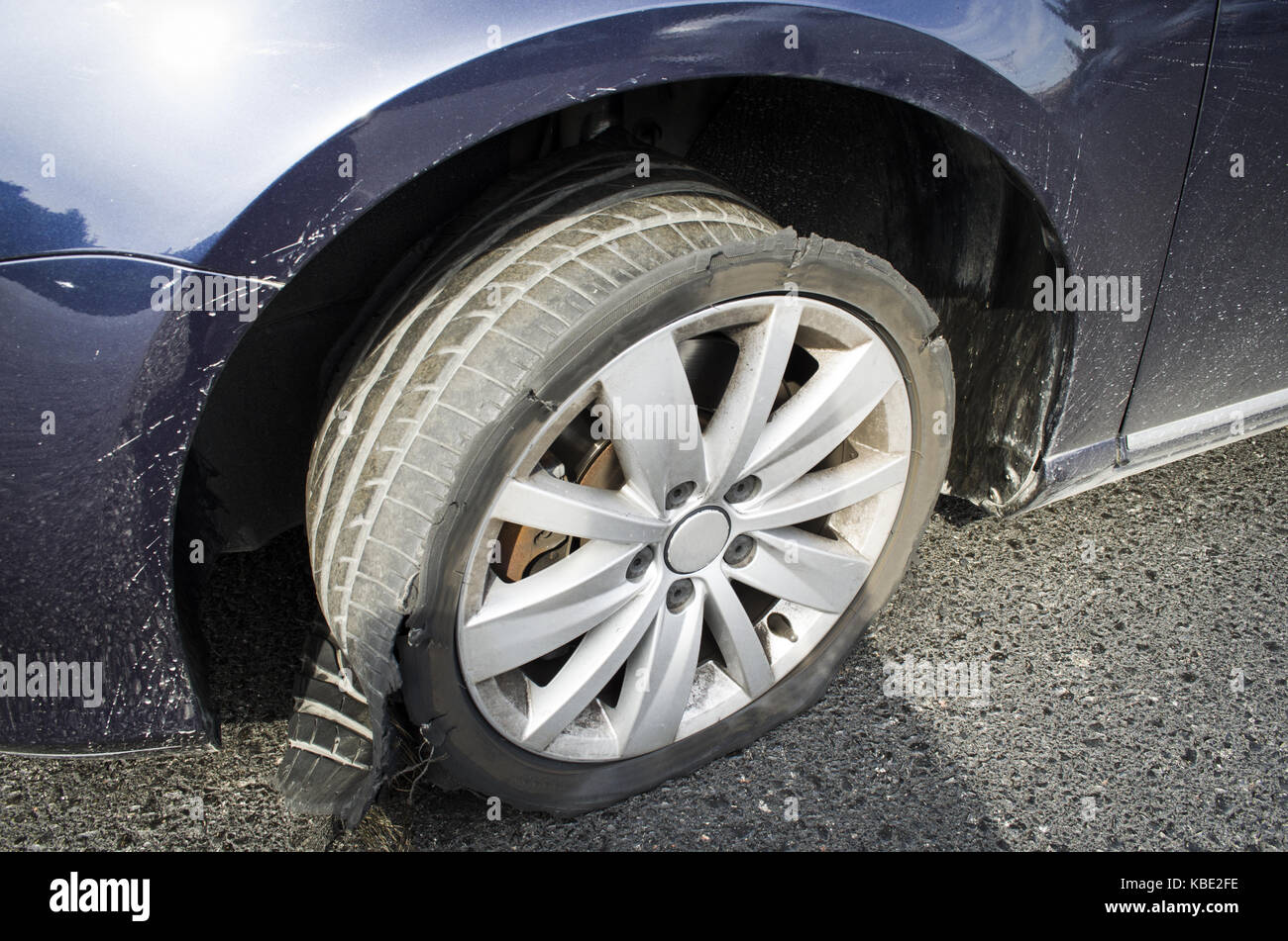 Blown tire hires stock photography and images Alamy